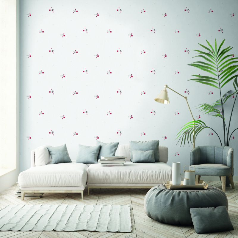 Papier peint intissé graphique violet ACIES - Géométrique par Grandeco - A41002