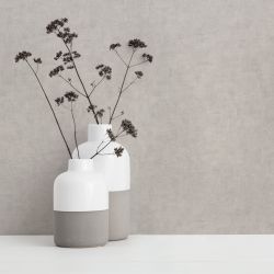 Papier peint vinyle sur intissé uni gris moyen patiné PATINE - Essentiel par Grandeco - VOA-010-028