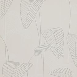 Papier peint expansé sur intissé végétal gris et taupe PALME - Jungle par Lutèce - 219054