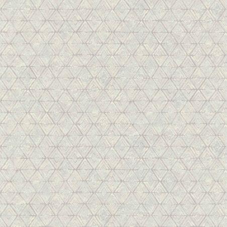 Papier peint vinyle sur intissé graphique blanc et gris LOSANGE - Géométrique par Lutèce - 51162709