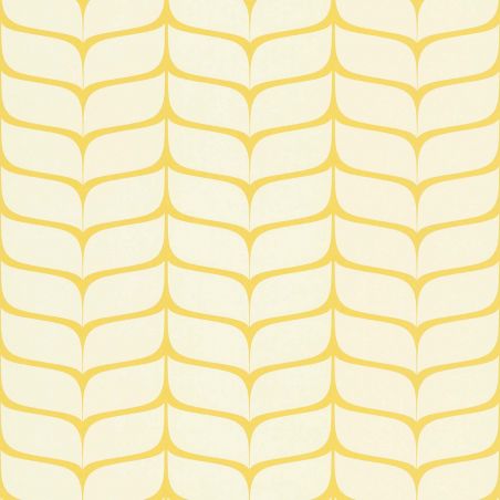 Papier peint expansé sur intissé graphique moutarde et écru RETRO - Géométrique par Lutèce - 51171302