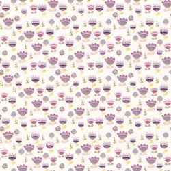 Papier peint standard floral parme et vert PRUNETTE - Sélène & Gaïa par Lutèce - 36160713