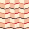 Papier peint vinyle sur intissé graphique saumon et beige STAIRS - Bensimon par Lutèce - 51172703