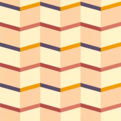 Papier peint vinyle sur intissé graphique terracotta et bleu marine STAIRS - Bensimon par Lutèce - 51172707