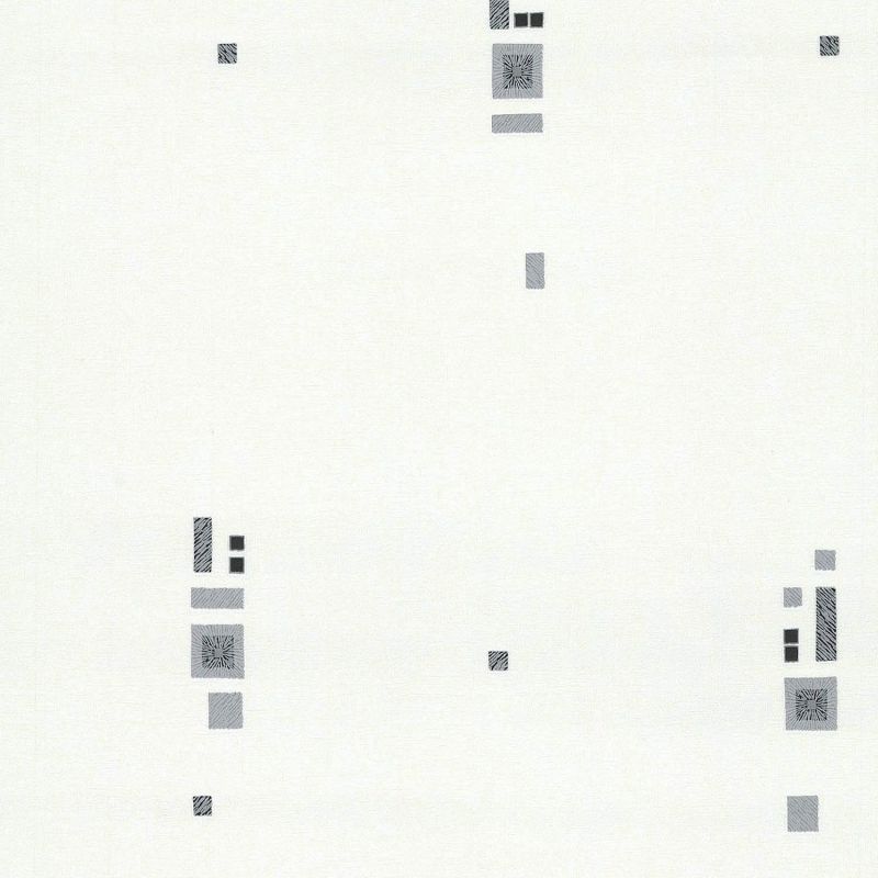 Papier peint vinyle sur papier graphique gris et noir SQUARE - Géométrique par Lutèce - 53070209