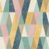 Papier peint standard graphique bleu et jaune ARLEQUIN - Géométrique par Rasch - 211139