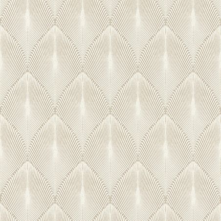 Papier peint expansé sur intissé graphique beige et taupe irisé YUCATAN - Géométrique par Rasch - 535815