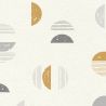 Papier peint expansé sur intissé graphique gris et camel POP SQUIRCLE - Géométrique par Rasch - 500554