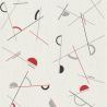Papier peint expansé sur intissé graphique rouge et noir MEMPHIS - Géométrique par Rasch - 639940