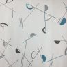 Papier peint expansé sur intissé graphique turquoise et noir MEMPHIS - Géométrique par Rasch - 639933