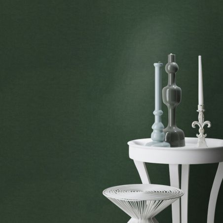 Papier peint intissé uni vert sapin BASIC - Essentiel par Rasch - 466140