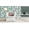 Papier peint vinyle sur intissé floral rose et vert BOTANIQUE - Barbara 2 par Rasch - 536423