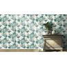 Papier peint vinyle sur intissé floral rose et vert BOTANIQUE - Barbara 2 par Rasch - 536423