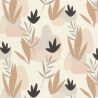 Papier peint vinyle sur intissé végétal beige et noir ALOE VERA - Fleur par Rasch - 463446