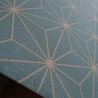 Papier peint expansé sur intissé graphique bleu pailleté et beige ORIGAMI - Géométrique par Ugepa - L48001