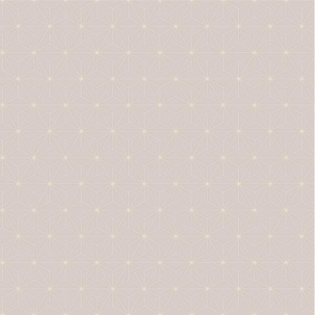 Papier peint expansé sur intissé graphique rose pailleté et blanc ORIGAMI - Géométrique par Ugepa - L48003