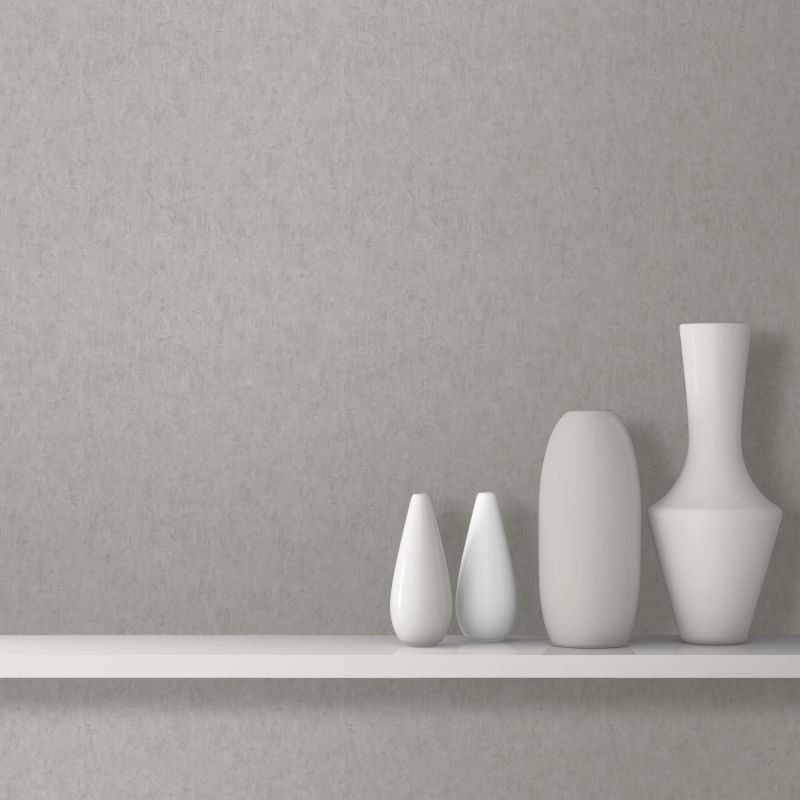 Papier peint expansé sur intissé uni pailleté gris souris BASIC - Essentiel par Ugepa - J85049