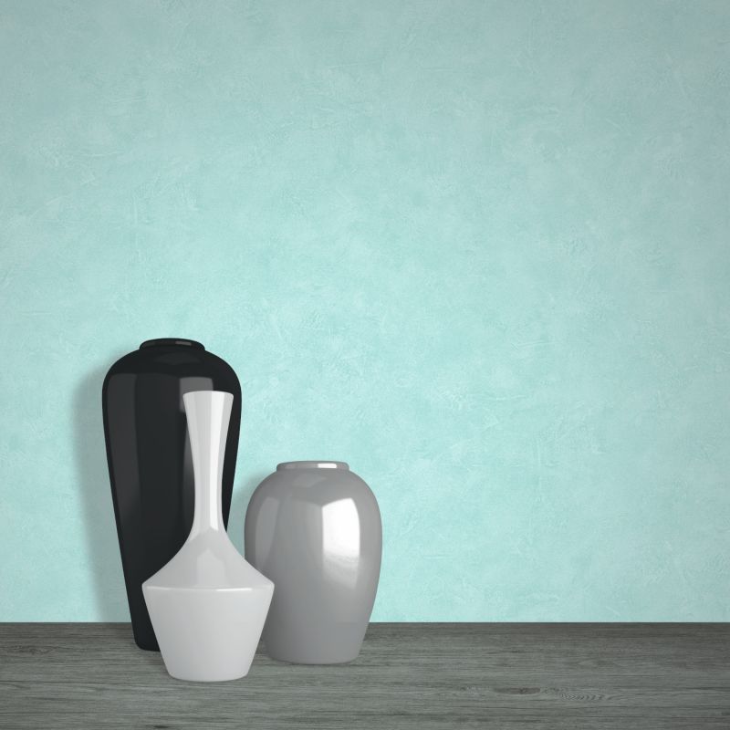 Papier peint standard uni turquoise TALOCHE - Essentiel par Ugepa - J70211