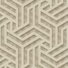 Papier peint vinyle sur intissé graphique beige brillant et doré LABYRINTHE - Onyx par Ugepa - M35002