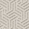 Papier peint vinyle sur intissé graphique gris brillant et argenté LABYRINTHE - Onyx par Ugepa - M35007