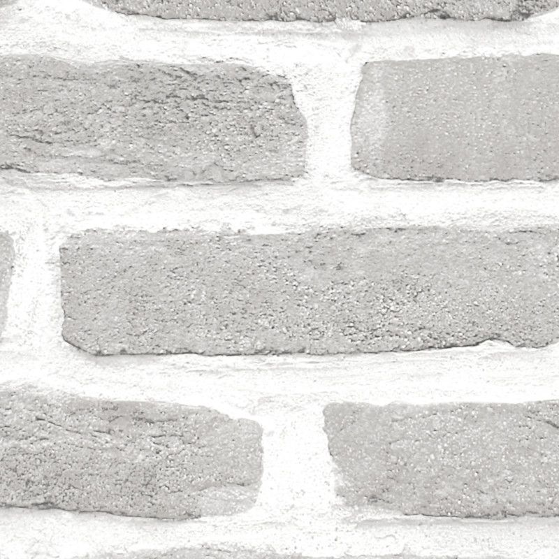 Papier peint vinyle sur intissé trompe l'œil blanc et gris BOSTON - Géométrique par Ugepa - J66609