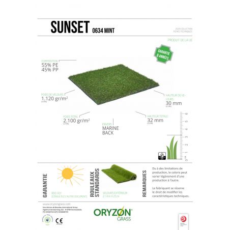 Moquette gazon sunset 0634 vert 4m