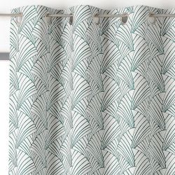 Prêt-à-Poser rideau - 135cmx240cm - géométrique art déco vert ARDECO par Linder