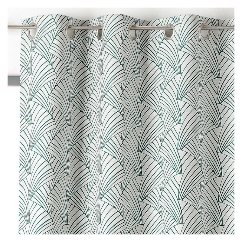 Prêt-à-Poser rideau - 135cmx240cm - géométrique art déco vert ARDECO par Linder