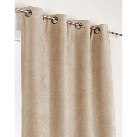 Prêt-à-Poser rideau - 140cmx260cm - uni beige ALASKA par Linder Prêt-à-Poser rideau - 140cmx260cm - uni beige ALASKA par Linder