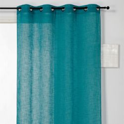 Prêt-à-Poser voilage - 140cmx240cm - uni bleu VERONICA par Linder