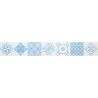 Sol Vinyle/PVC - Lame clipsable - carreaux de ciment blanc et bleu LISBONNE - Decotile par Kalinafloor