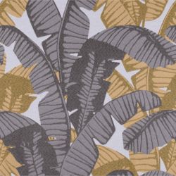 Prêt-à-Poser rideau - 140cmx240cm - végétal gris et moutarde BANANIER par Linder