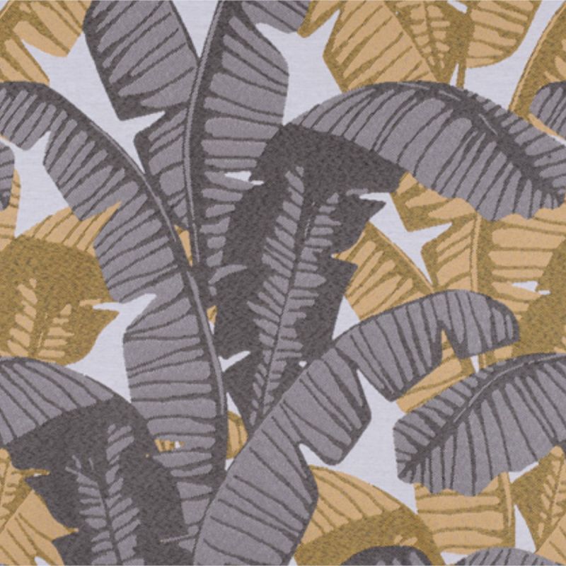 Prêt-à-Poser rideau - 140cmx240cm - végétal gris et moutarde BANANIER par Linder