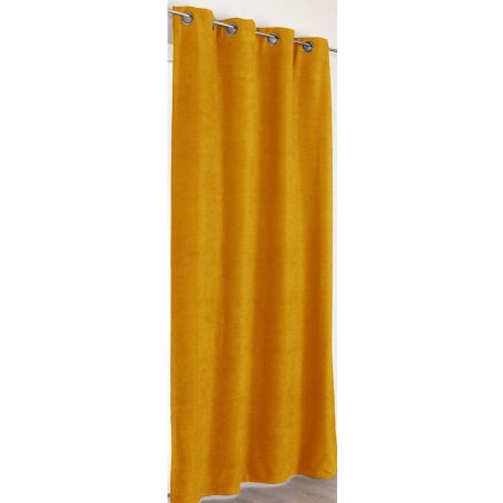 Prêt-à-Poser rideau - 140cmx260cm - uni moutarde ALASKA par Linder Prêt-à-Poser rideau - 140cmx260cm - uni moutarde ALASKA par Linder