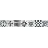 Sol Vinyle/PVC - Lame clipsable - carreaux de ciment blanc et noir LISBONNE - Decotile par Kalinafloor