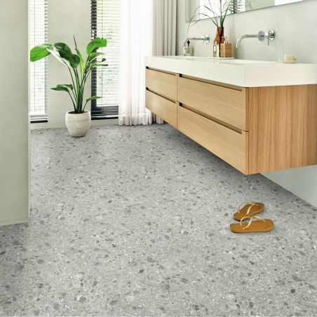 Sol Vinyle/PVC - 4m - béton gris CAPPELLA 590 - Smart Ultimate Stone par IVC