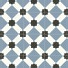 Sol Vinyle/PVC - 2m - carreaux de ciment bleu et noir ESTRELLA T76 - Smart Atento par IVC