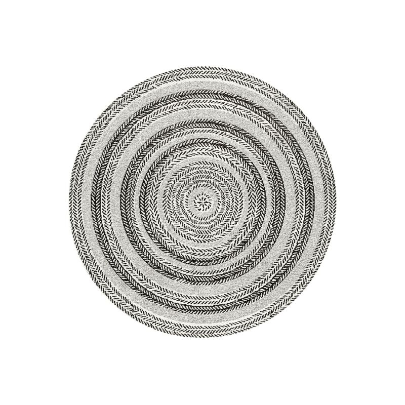 Tapis rond - diam 160cm - Contemporain noir et blanc RITUAL par Balta