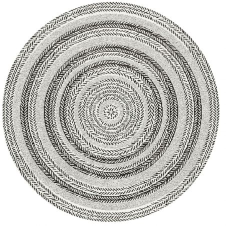 Tapis rond - diam 160cm - Contemporain noir et blanc RITUAL par Balta Tapis rond - diam 160cm - Contemporain noir et blanc RITUAL par Balta