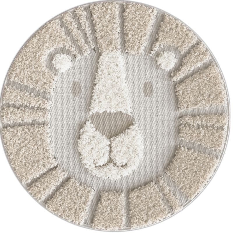 Tapis rond - diam 120cm - Enfant écru et beige RICHIE par Balta