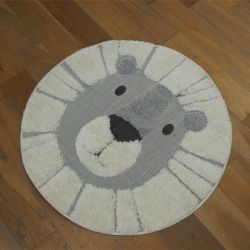 Tapis rond - diam 120cm - Enfant blanc et noir RICHIE par Balta