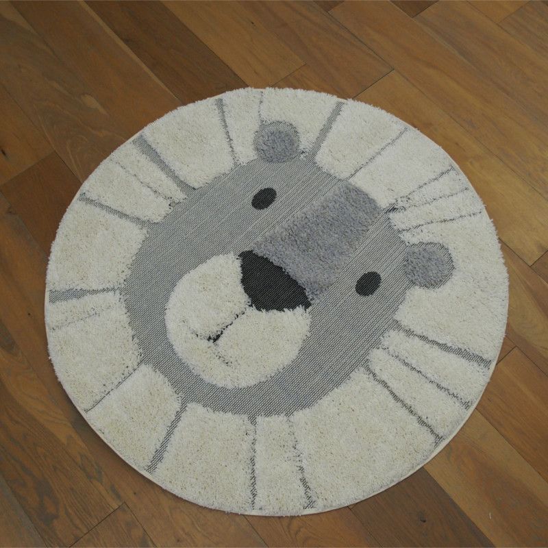 Tapis rond - diam 120cm - Enfant blanc et noir RICHIE par Balta
