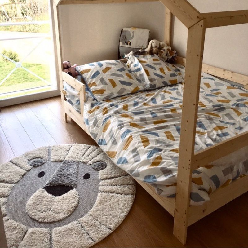 Tapis rond - diam 120cm - Enfant blanc et noir RICHIE par Balta