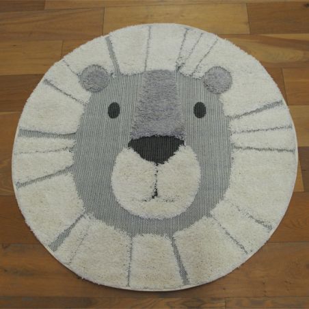 Tapis rond - diam 120cm - Enfant blanc et noir RICHIE par Balta