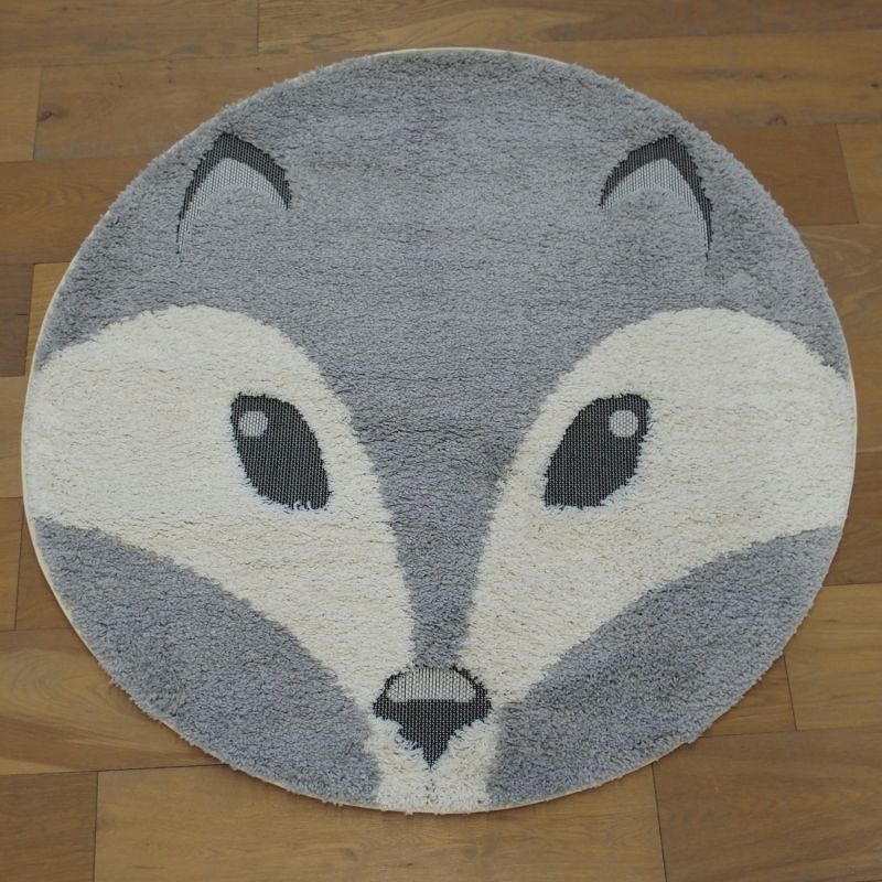 Tapis rond - diam 120cm - Enfant écru et gris RICHIE par Balta