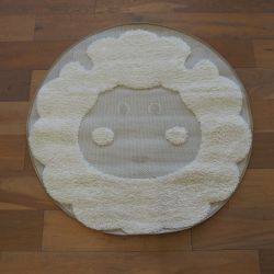 Tapis rond - diam 120cm - Enfant écru et beige RICHIE par Balta