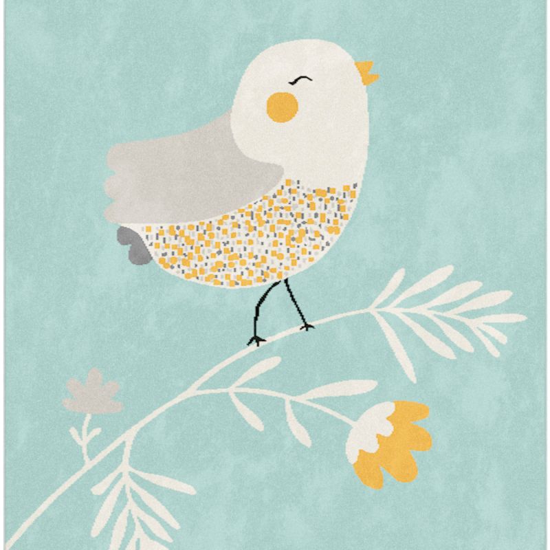 Tapis enfant - 120x170cm - Enfant jaune fond bleu CANVAS par Balta