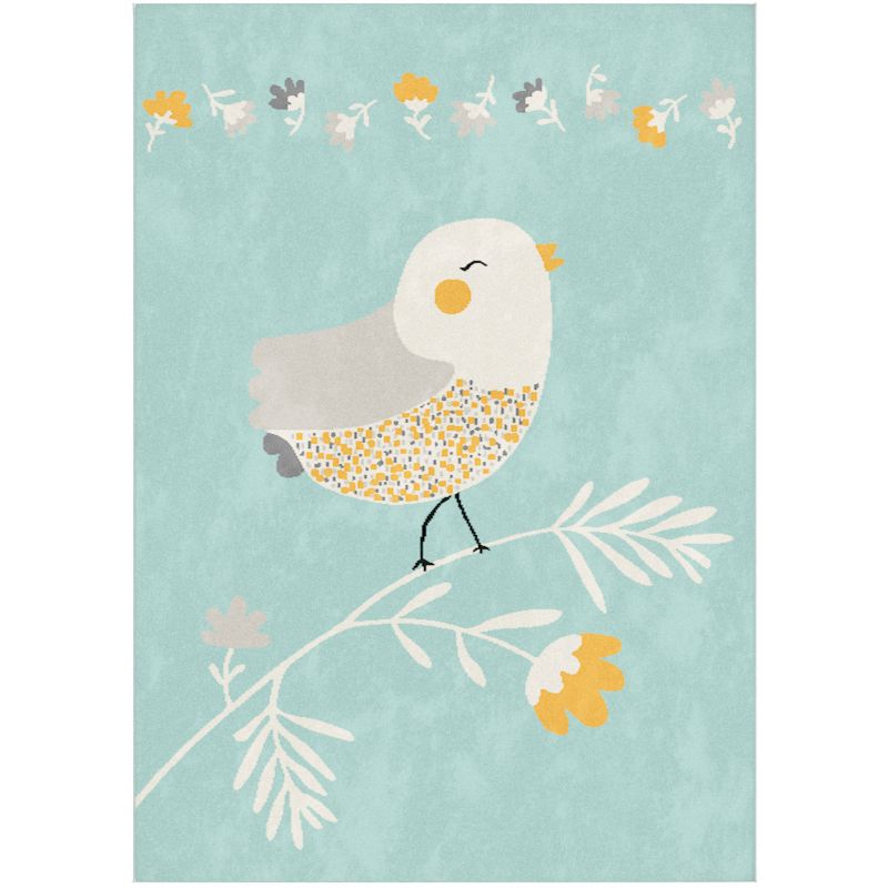 Tapis enfant - 120x170cm - Enfant jaune fond bleu CANVAS par Balta