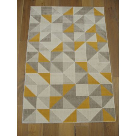 Tapis de salon - 140x200cm - Contemporain écru et moutarde CANVAS par Balta