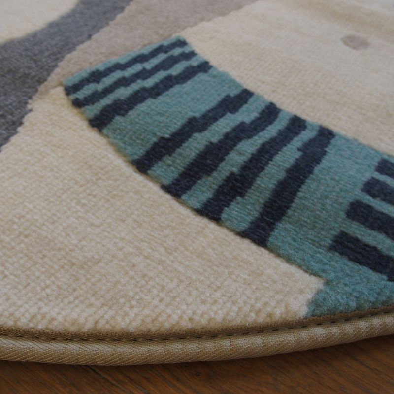 Tapis rond - diam 120cm - Enfant beige et gris RICHIE par Balta